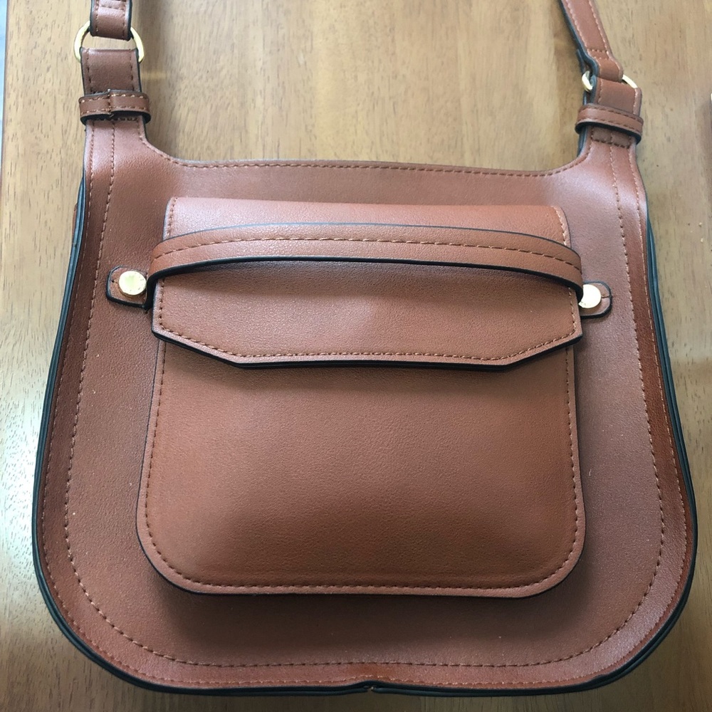 Steve Madden Saddle Crossbody faux leather bag